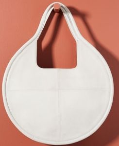 Anthropologie Julien Leather Tote Bag - ivory